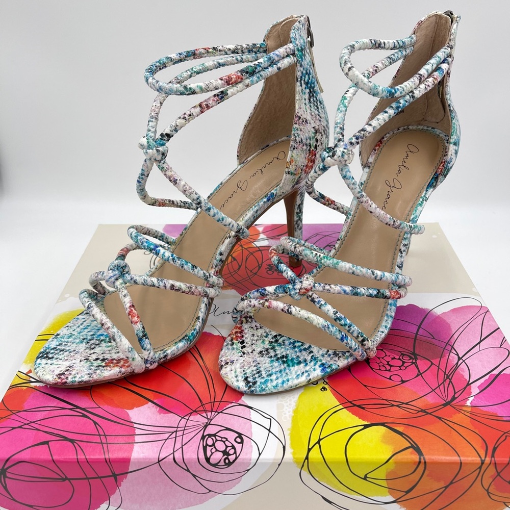 Amelia Grace Open Toe Multi Color Sandals